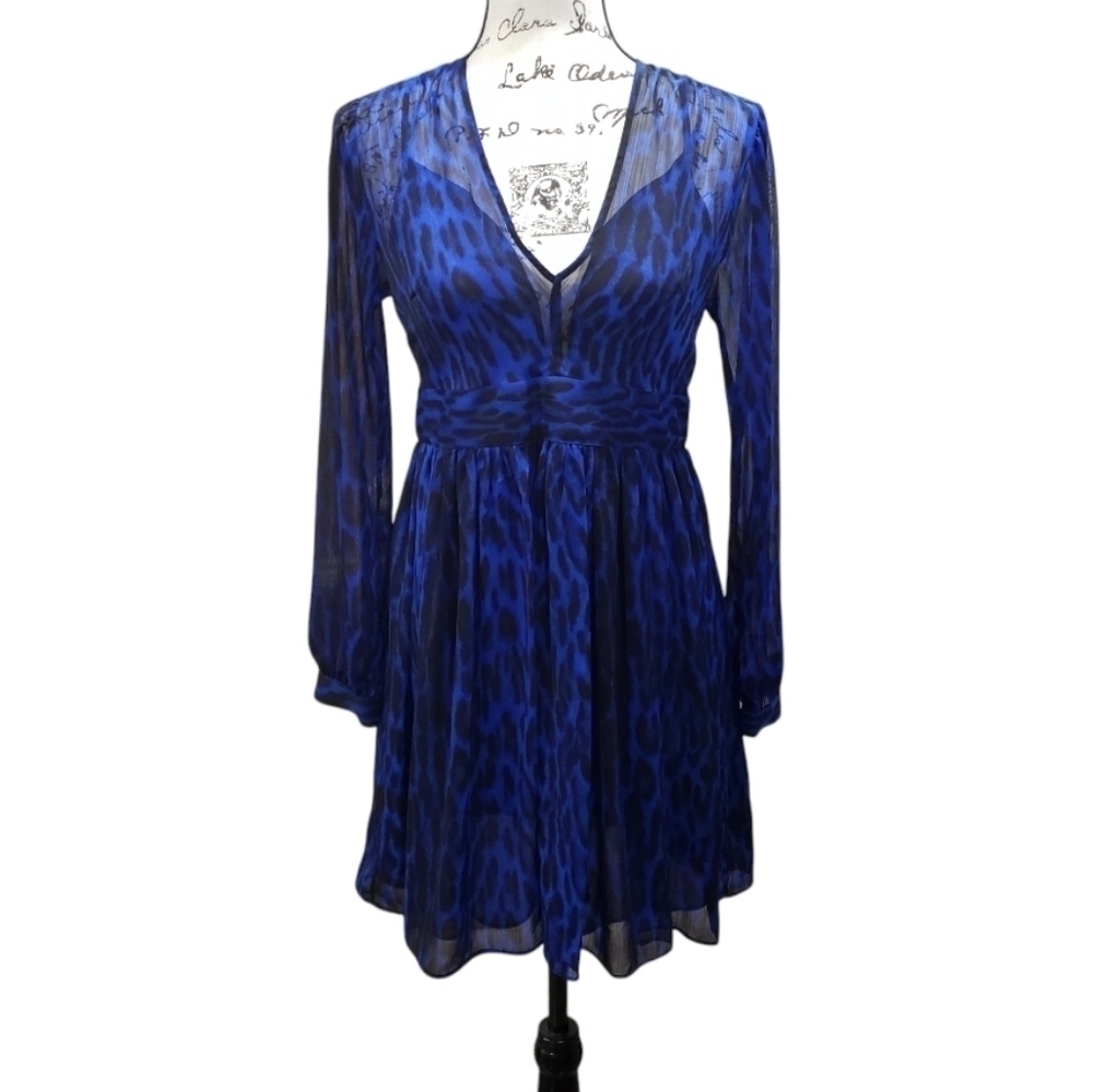 Michael Kors Long Sleeve Animal Print Dress - Picture 2 of 6